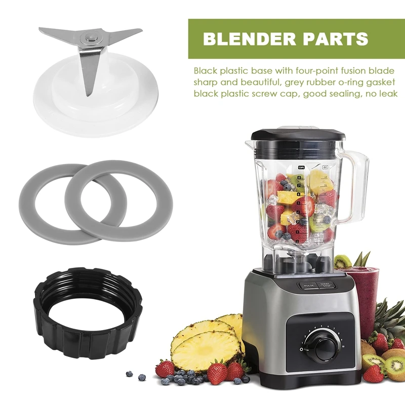 Replacement For Hamilton Beach Blender Blades With Blender Base Bottom Cap And 2 Rubber O