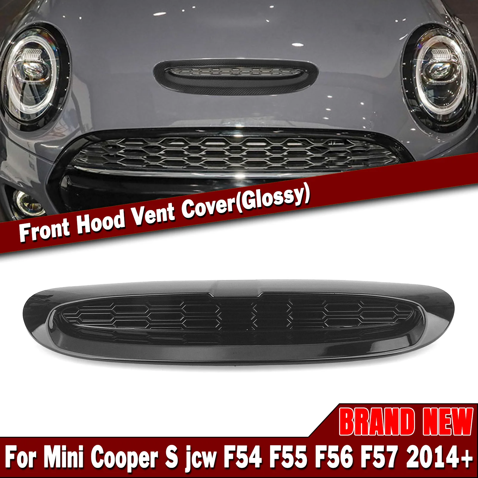 Für Mini Cooper S JCW F54 F55 F56 F57 2014-UP ABS Glanz/Matte Schwarz Front  Motor Bonnets haube Vent Scoop Air Outlet Abdeckung Trim