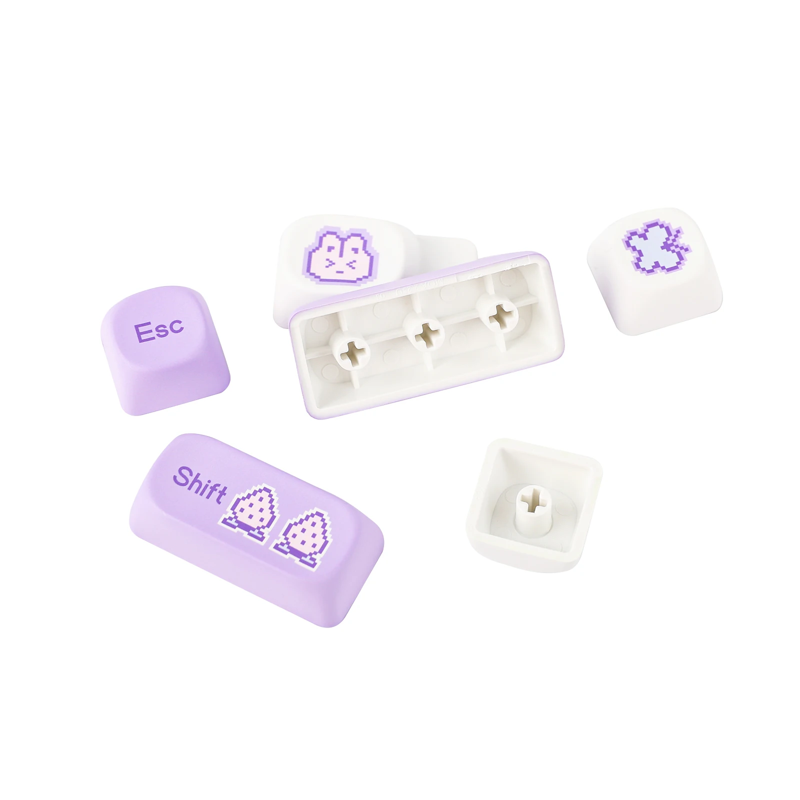 Epomaker Dye-sublimação Pbt Moa Profile Conjunto para Teclado Mecânico de Jogos Pixel-plush Compatível com Ansi e Iso 141 Key - Imagem 3