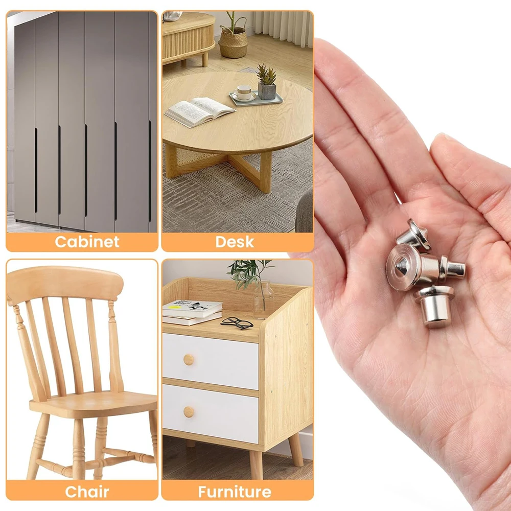 새로운 8Pcs Dowel Centers 스테인레스 스틸 Dowel Center Transfer Plugs Tenon Center Transfer Plugs 목공 용 드릴 홀 도구