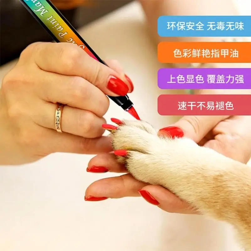 D0AD Art Marker Kitten Polish Pens for Dogs Cats Grooming Kits