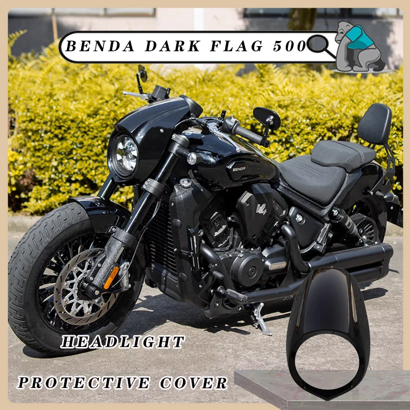 For Benda dark flag 500 BD 500 bd500 HeiQi500 Motorcycle Round ABS Plastic Screen Headlight Fairing Windshield Cover