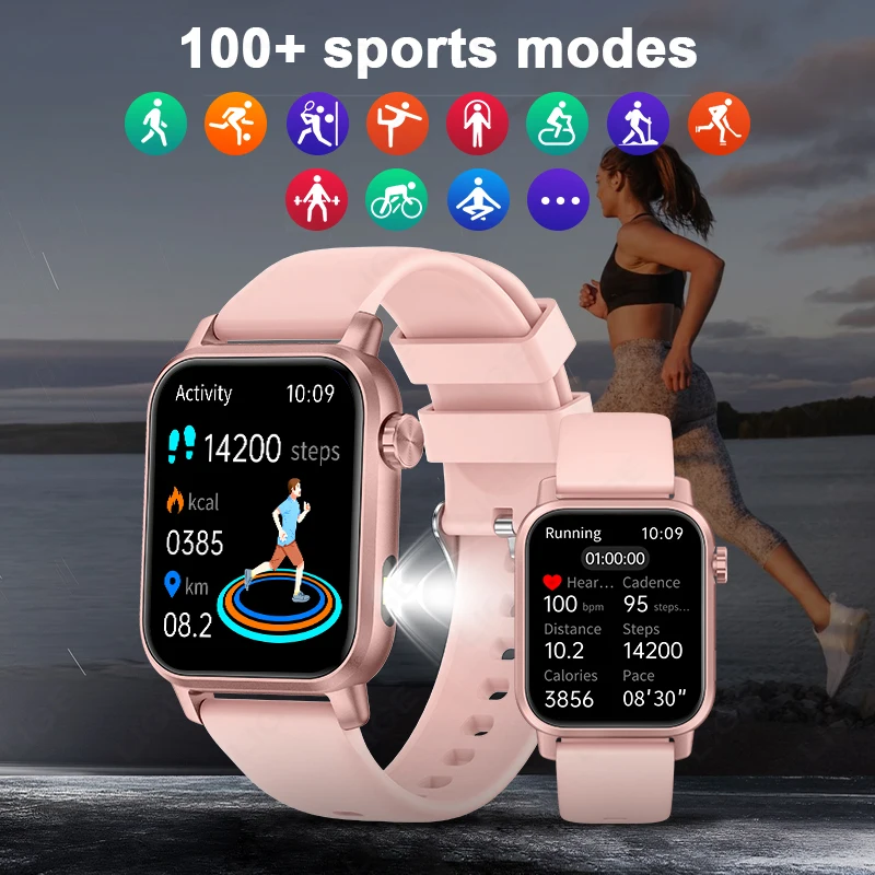 LIGE 2025 Fashion Smart Watch Women Fitness Tracker Multi-Sport Modes Health Monitor Watches Bluetooth Calls Smartwatch Women