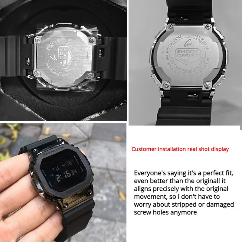 Aluminum Alloy Inner Shell Replacement for Small Square Watch with Tool
