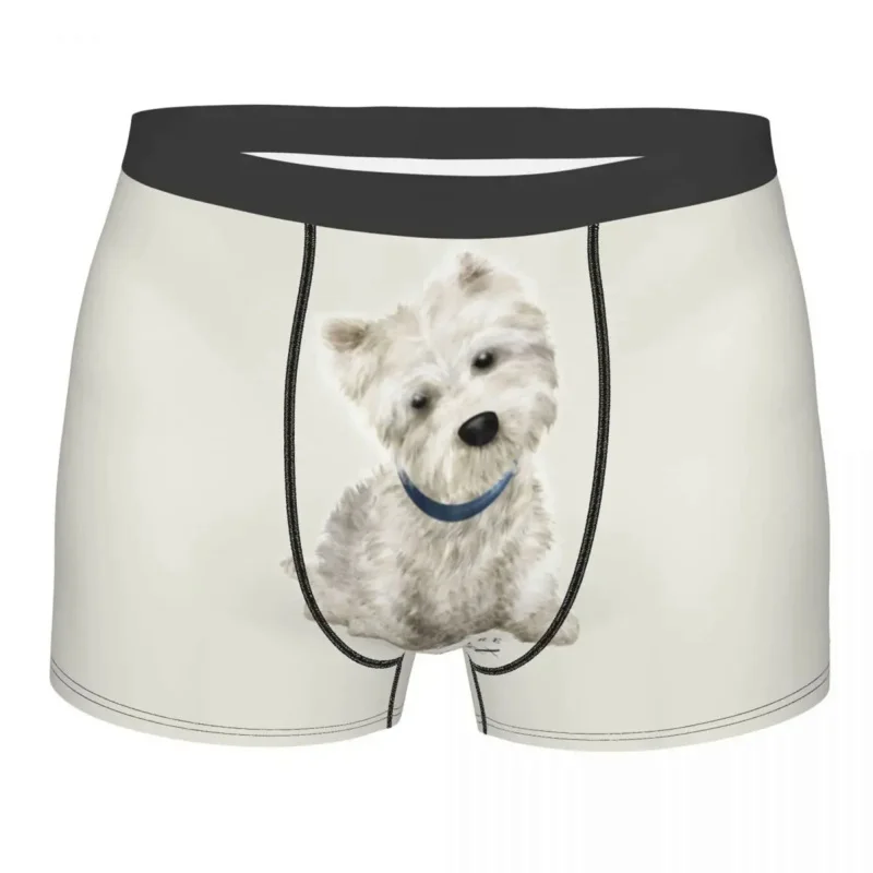 

West Highland White Terrier Dog Boxer Shorts For Homme 3D Print Westie Underwear Panties Briefs Soft Underpants