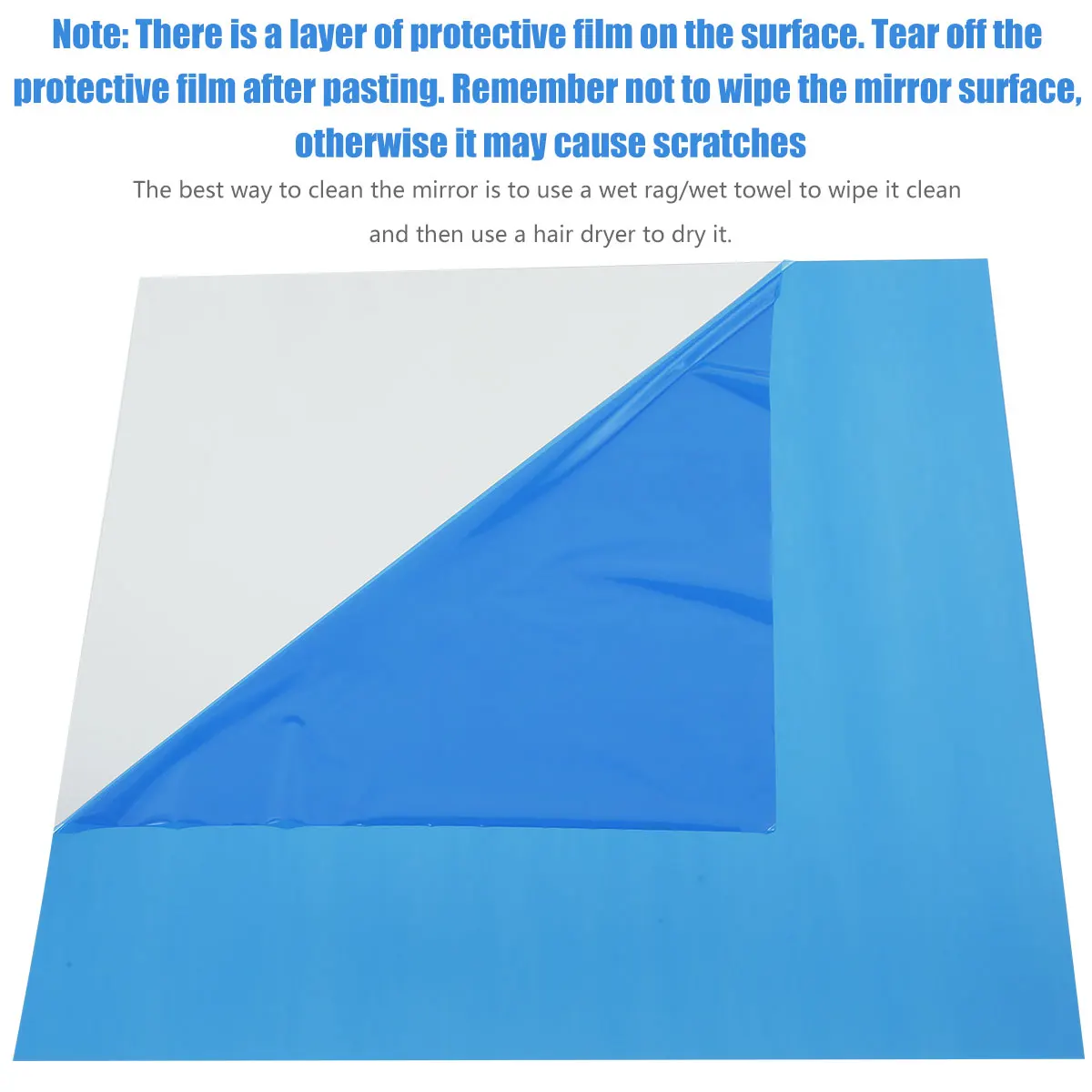 10Pcs Mirror Sheets Self Adhesive Non Glass Mirror 12 x 12 Inch Ultra-thin Flexible Sheets DIY Tiles Stickers