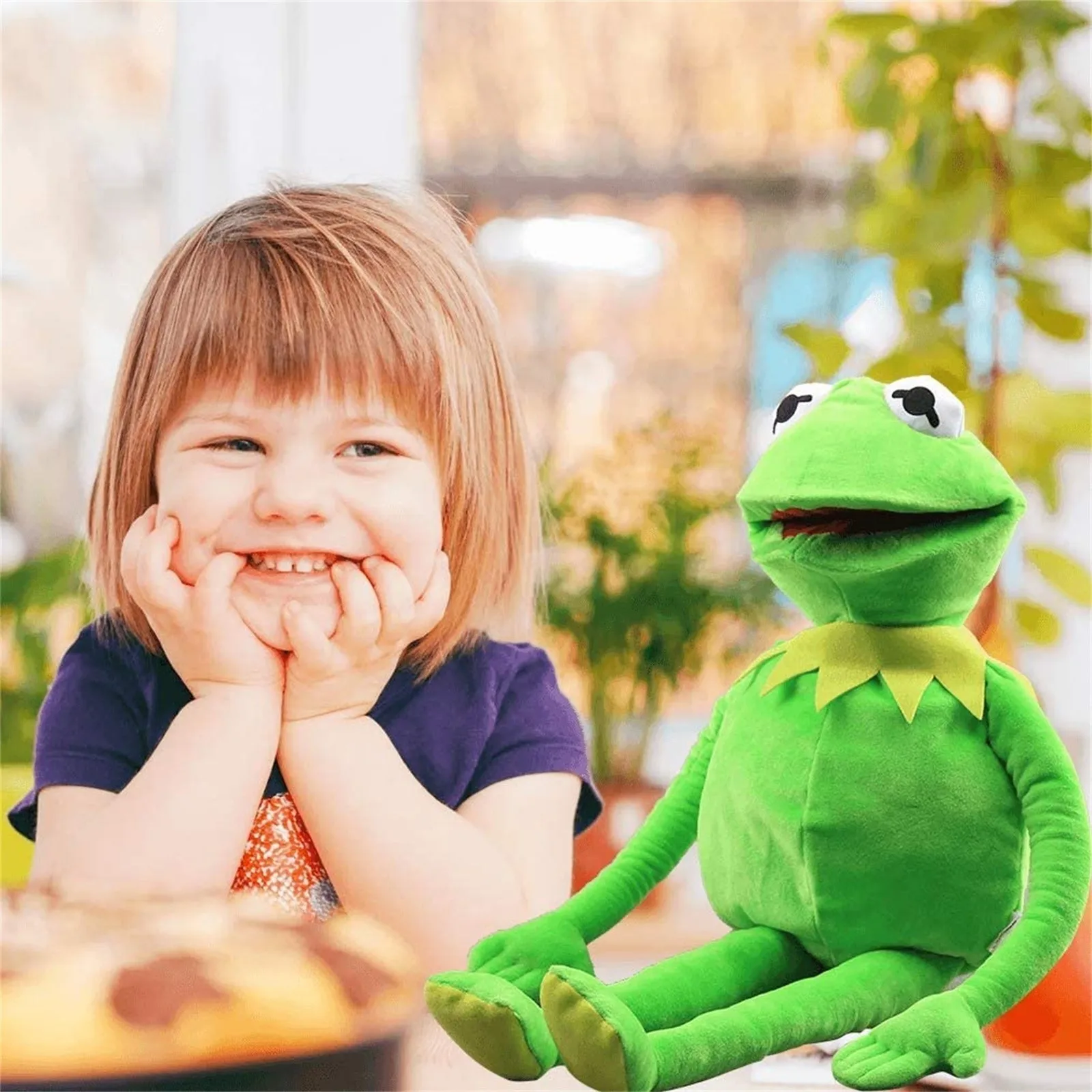 Plush toys 60cm Cartoon The Muppets KERMIT FROG Hand Puppet Plush Toys Soft Boy Doll For Children Birthday Gift Performance Props For Baby