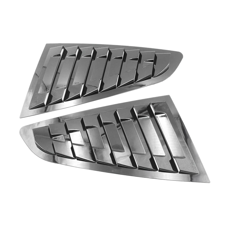 

2Pcs Glossy Black Rear Window Side Vent Louvers Cover Shield Decoration Sticker For Ford Mustang 2015 2016 2017 2018 2019