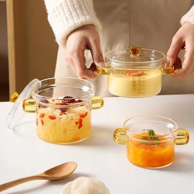 Glass Kitchen Accessories, Transparent Cooking Pot