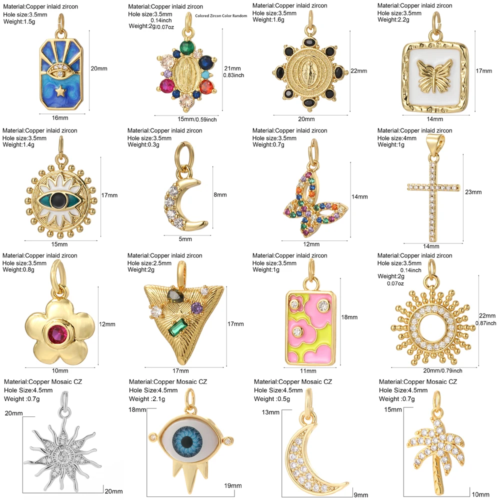 10 teile/los Y2K Gothic Evil Blue Eye Kreuz Halskette für Frauen Stern Herz Kragen Diy Anhänger Edelstahl Kette hohe Qualität – Detail 2