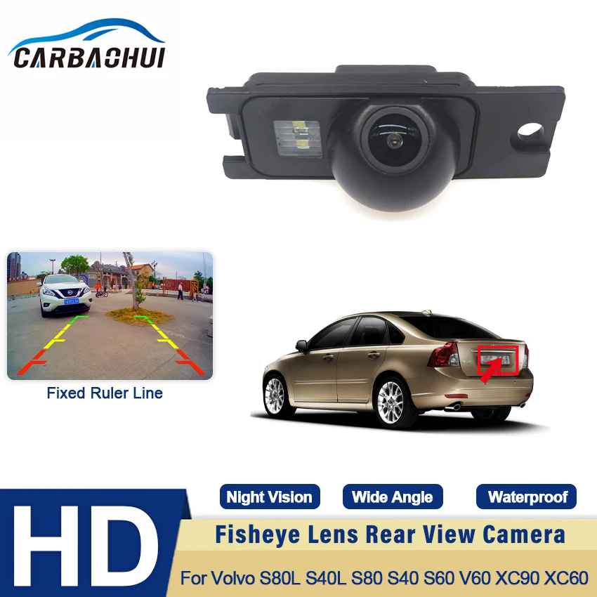 

Car Rear view Backup Camera Vehicle Backup License Plate Cameras LED Night Vision For Volvo S80L S40L S80 S40 S60 V60 XC90 XC60
