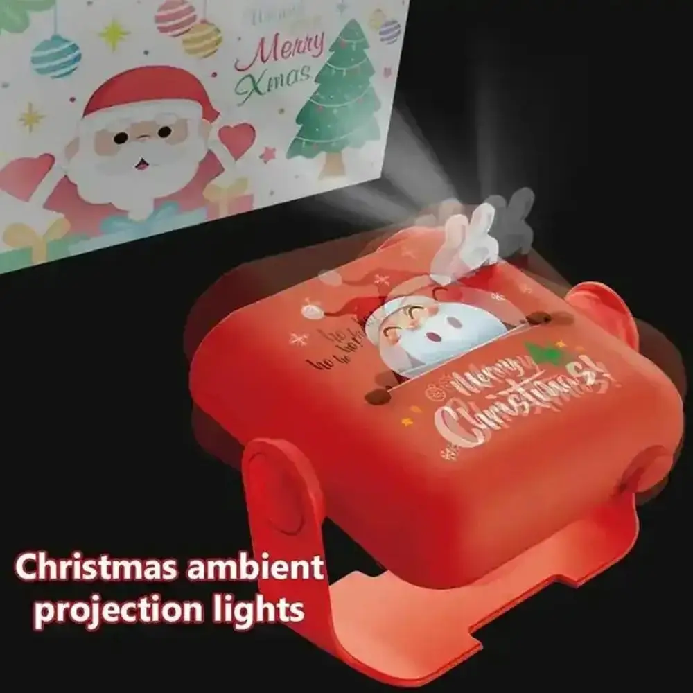 

5 Patterns Red Christmas Projection Early Education Cognition Before Bedtime Story Book Baby Projector Children Toy Dropship
