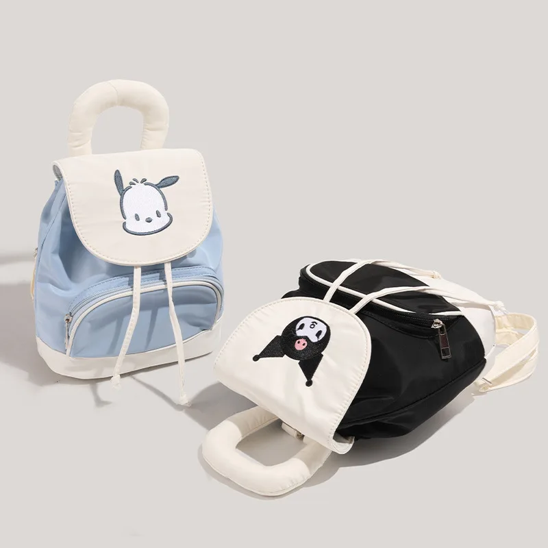 

Новинка Осень-зима рюкзак Sanrio Корейская версия в стиле Instagram Водонепроницаемая Милая женская сумка с большой собакой Kuromi рюкзак в подарок