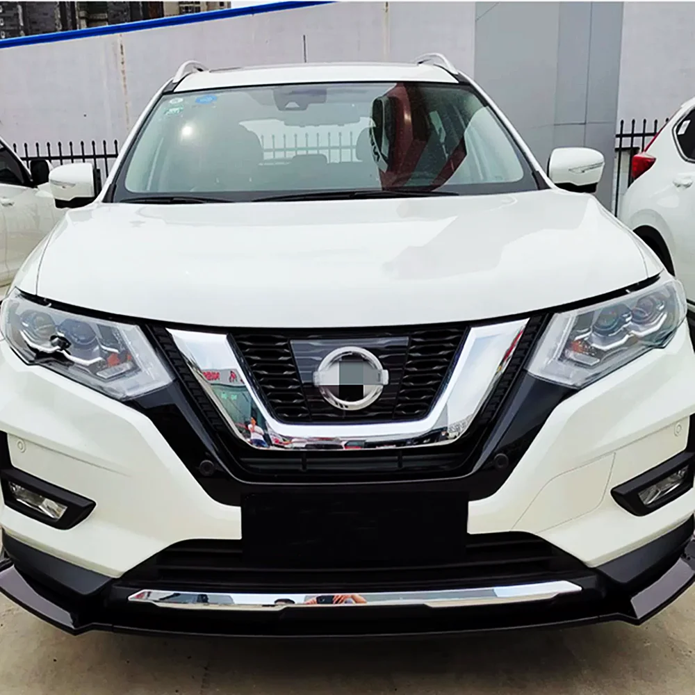 For Nissan X-Trail-Front Bumper Lip Chin Deflector Protect Guard Spoiler Decoration Car Exterior Tuning Accessories