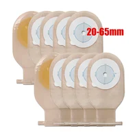 10-50pcs Drain valve One-piece System Colostomy Bags for Adults Disposable Colostomy Pouch Opening 20-65mm With Clip Closure 1