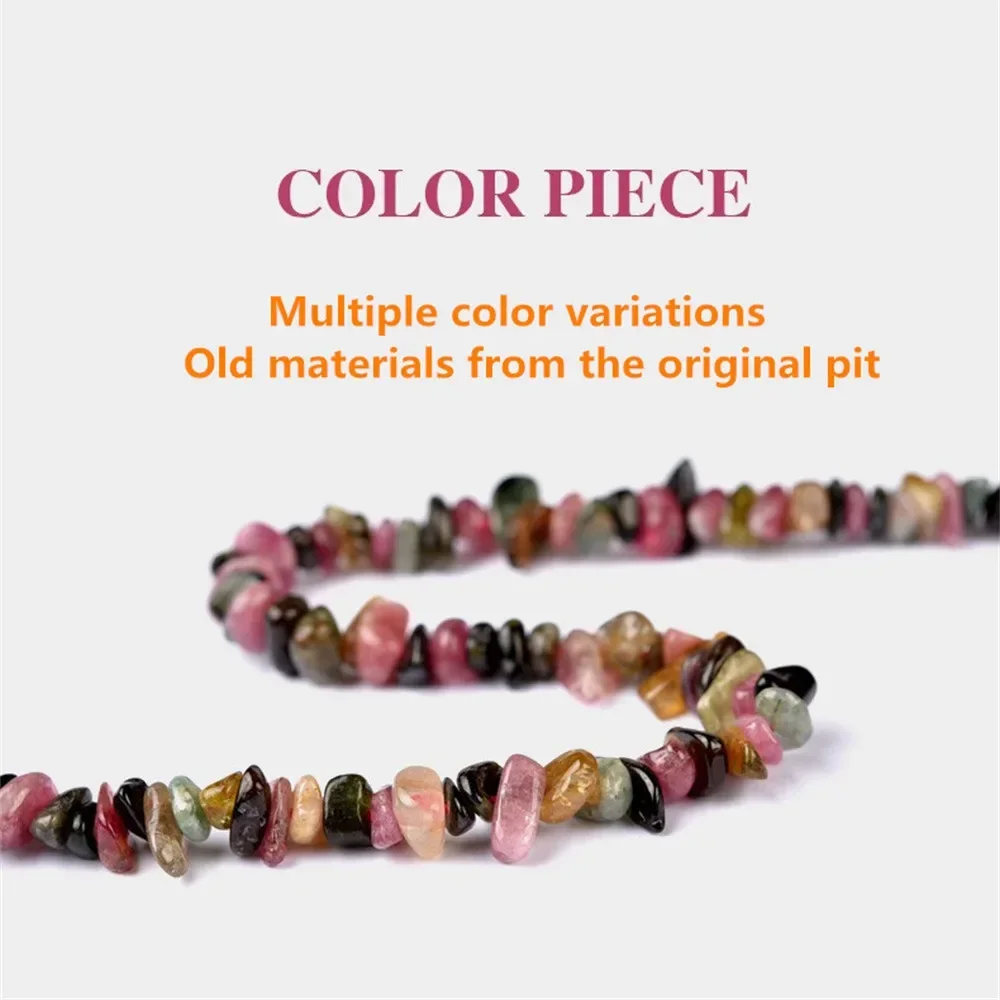 

Tourmaline Necklace Charm Women Irregular Beads Natural Stone Choker Energy Jewelry Unisex 5-8mm Optional Length Birthday Gift