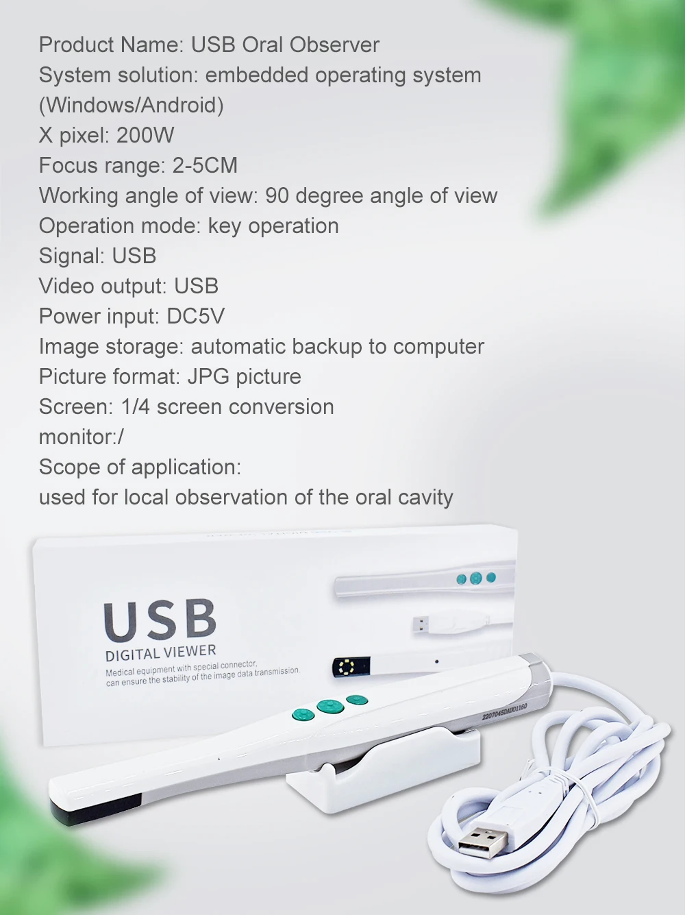 Dental Intraoral Camera