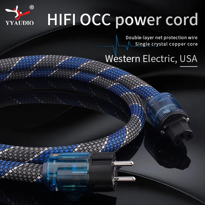 Pure Copper Cabo de Alimentação ac Plug Power hi fi ue Schuko 2.0m Padrão Eua Alta Qualidade