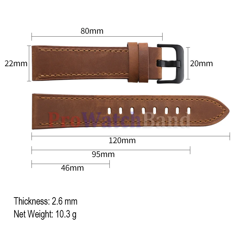 Premium Calfskin Leather Watch Straps - Multiple Colors and Sizes Available