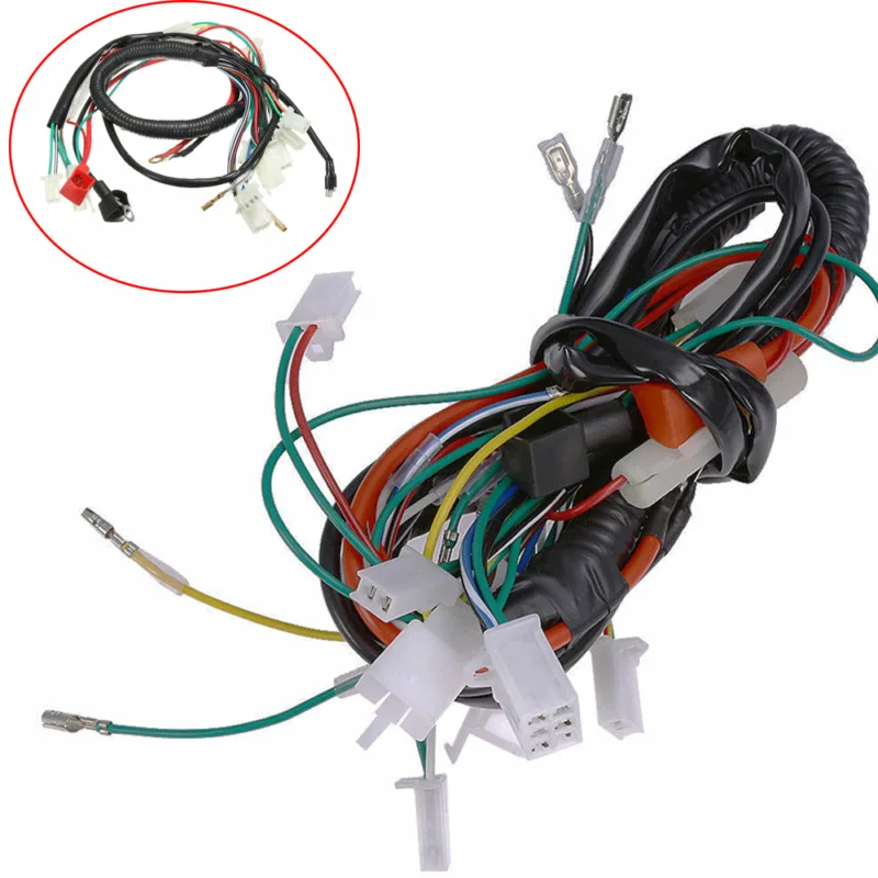 1 X Quad Quad Wire Harness Quad Wire harness Harness 1pc 50/70/90/110cc/125cc Copper For Chinese ATV UTV Parts