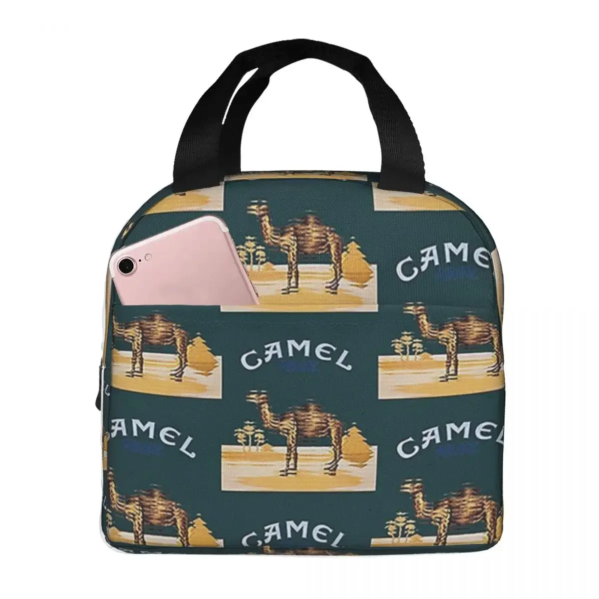 

Camel Insulated Lunch Bags Portable Picnic Bags Thermal Cooler Lunch Box Lunch Tote for Woman Work Children School