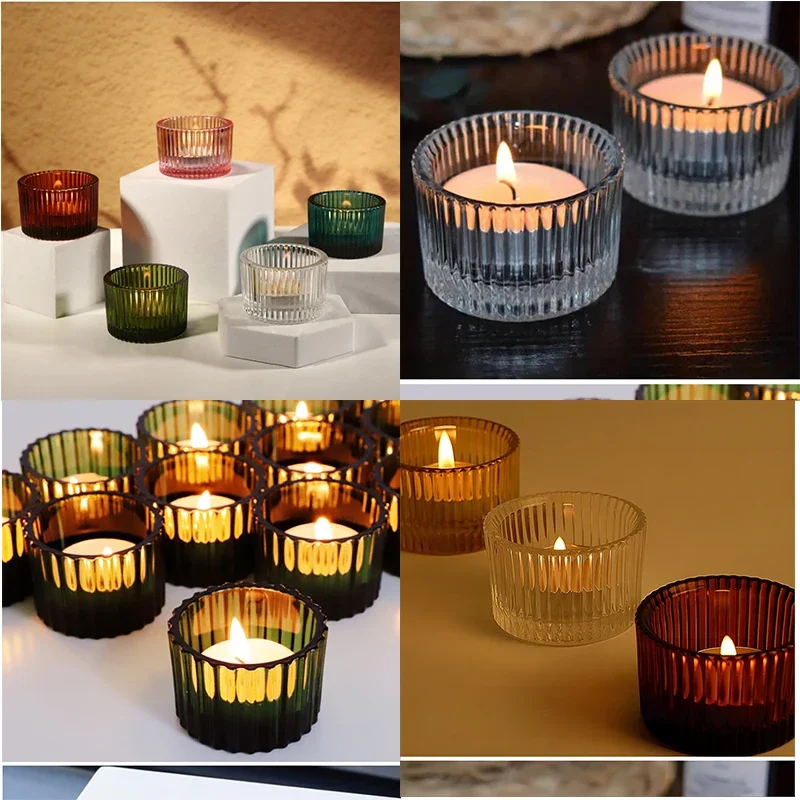 

Home Candle Holder Home Decoration Glass Candle Holder Romantic Dinner Candles Smokeless Glass Candle Holder