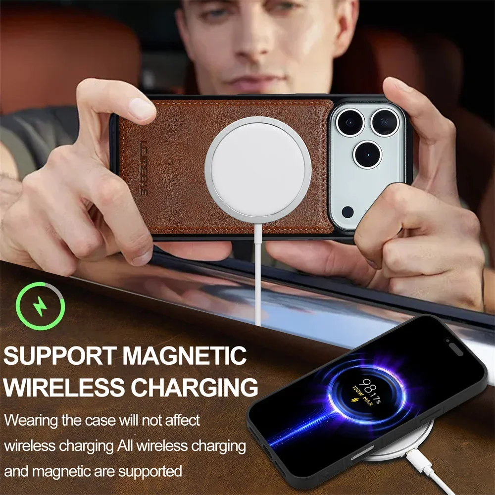 Premium Detachable Magnetic Leather Wallet Phone Case