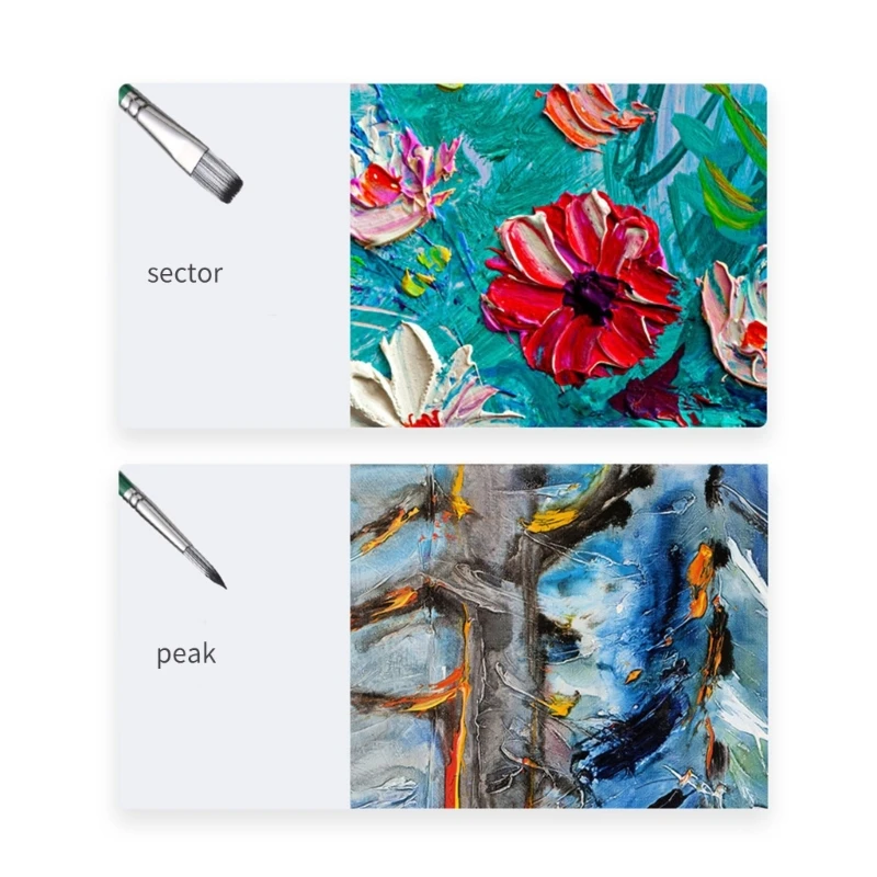 나일론 헤어 페인팅 브러시 6개 아티스트 페인트 브러시 수채화 물감 아크릴 페인트 브러시