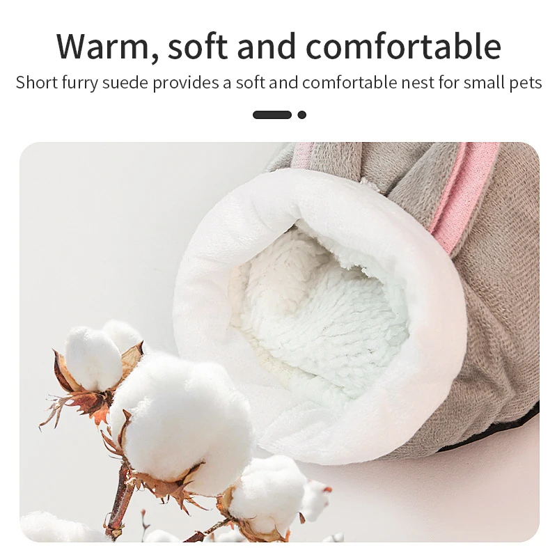 Hamster Cage Soft Warm Bed Pet Rat Hammock Pig Squirrel Winter House Velvet Nest Sleeping Warm Bed Small Pet Items