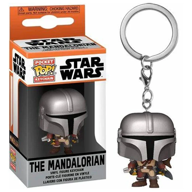thumbnail image 1 of FUNKO Star-wars White pawns mandalorian darth vader Keychain PVC Action Figure Collection Model Toys For Children POP, 1 of 4