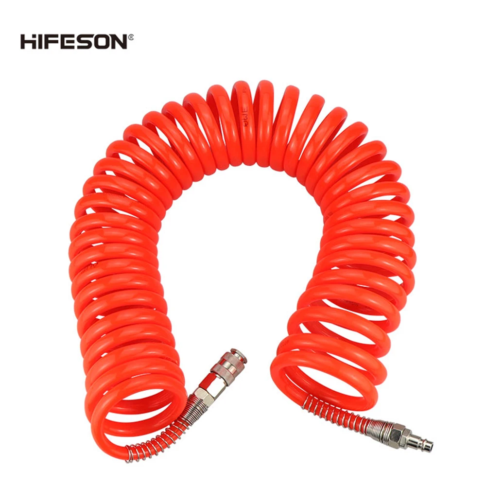 Hifeson Kit Di Tubi A Molla Pneumatica Connettore Adattatore Ue 3M 6M 9M 12M 15M Tubo Dell'Aria Per Compressore D'Aria Utensili D'Aria Tubo Flessibile