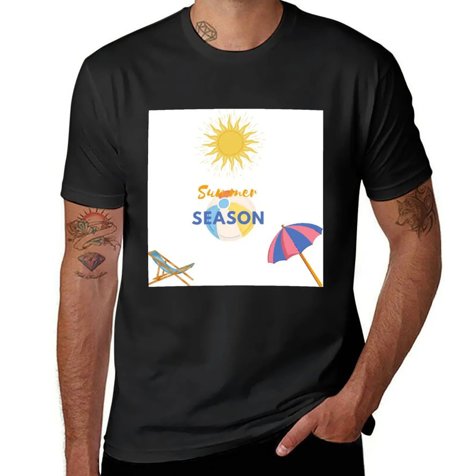 

Summer Season-Sunny Day T-Shirt tops oversizeds Men's t-shirts