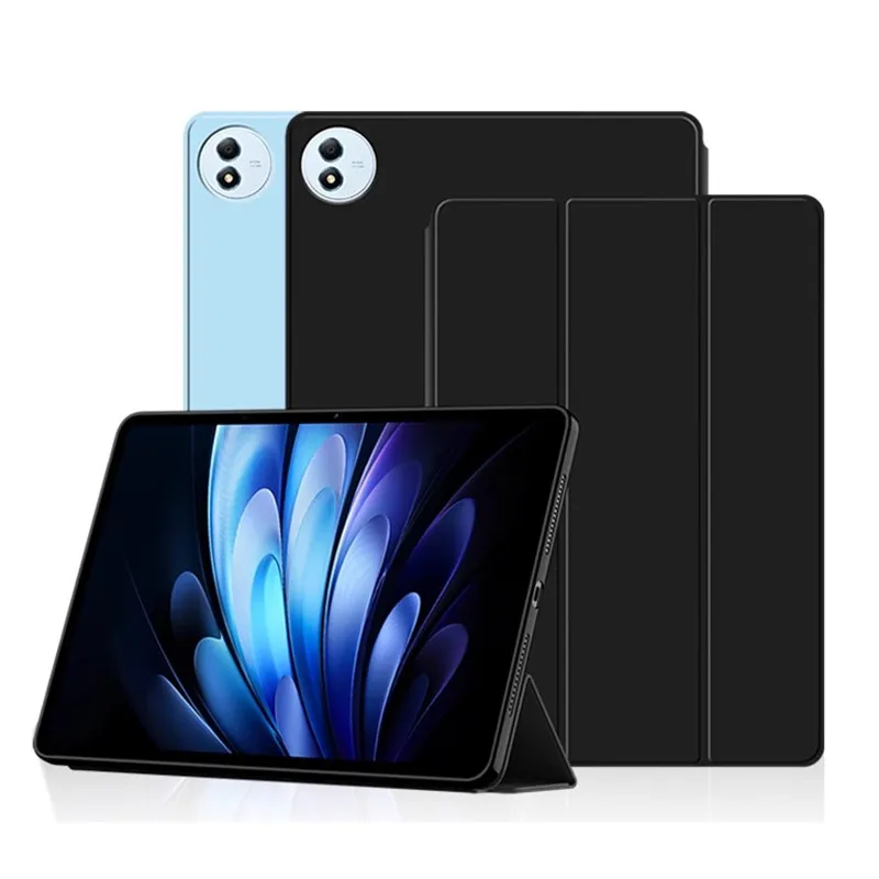 Enhanced Magnetic Tri-Folding Smart Leather Case