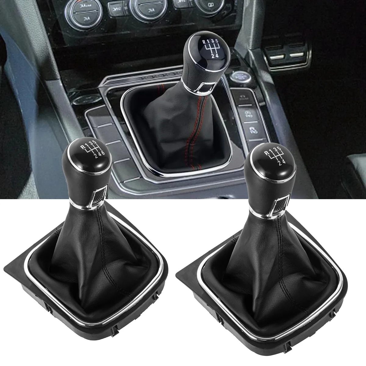 5 Gears Car Gear Shift Knob Dustproof Cover for VW Golf 5 MK5 R32 Golf