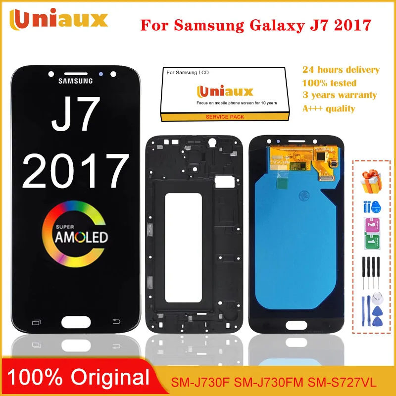 

5.5" Super AMOLED For Samsung Galaxy J7 Pro 2017 J730 J730F LCD Display Touch Screen Digitizer Assembly For Galaxy J730 LCD