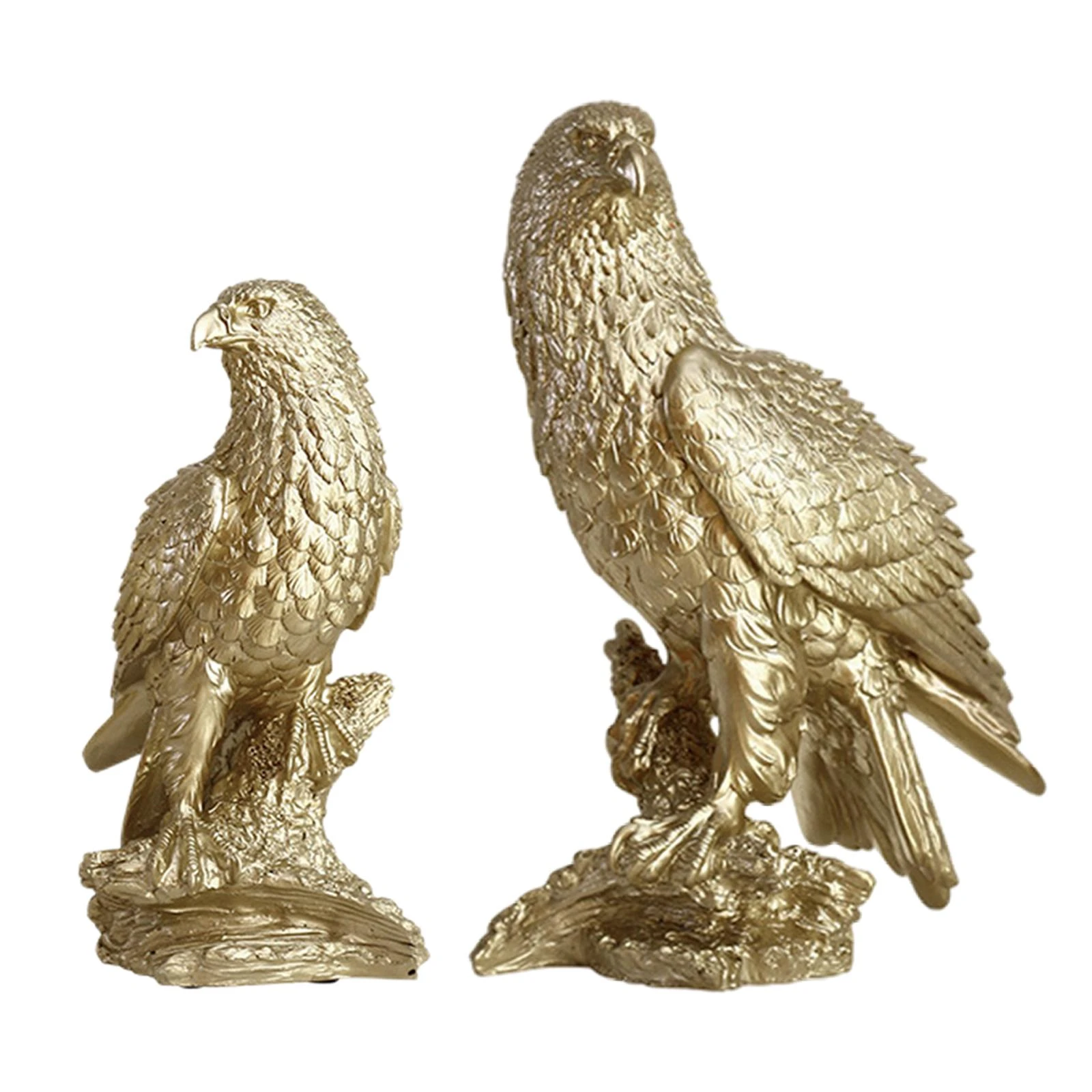 Estatua de águila 3D, artesanía Feng Shui dorada, escultura de águila de  estilo europeo para estante de TV de Hotel, decoración, accesorios para  fotos, adorno| | - AliExpress