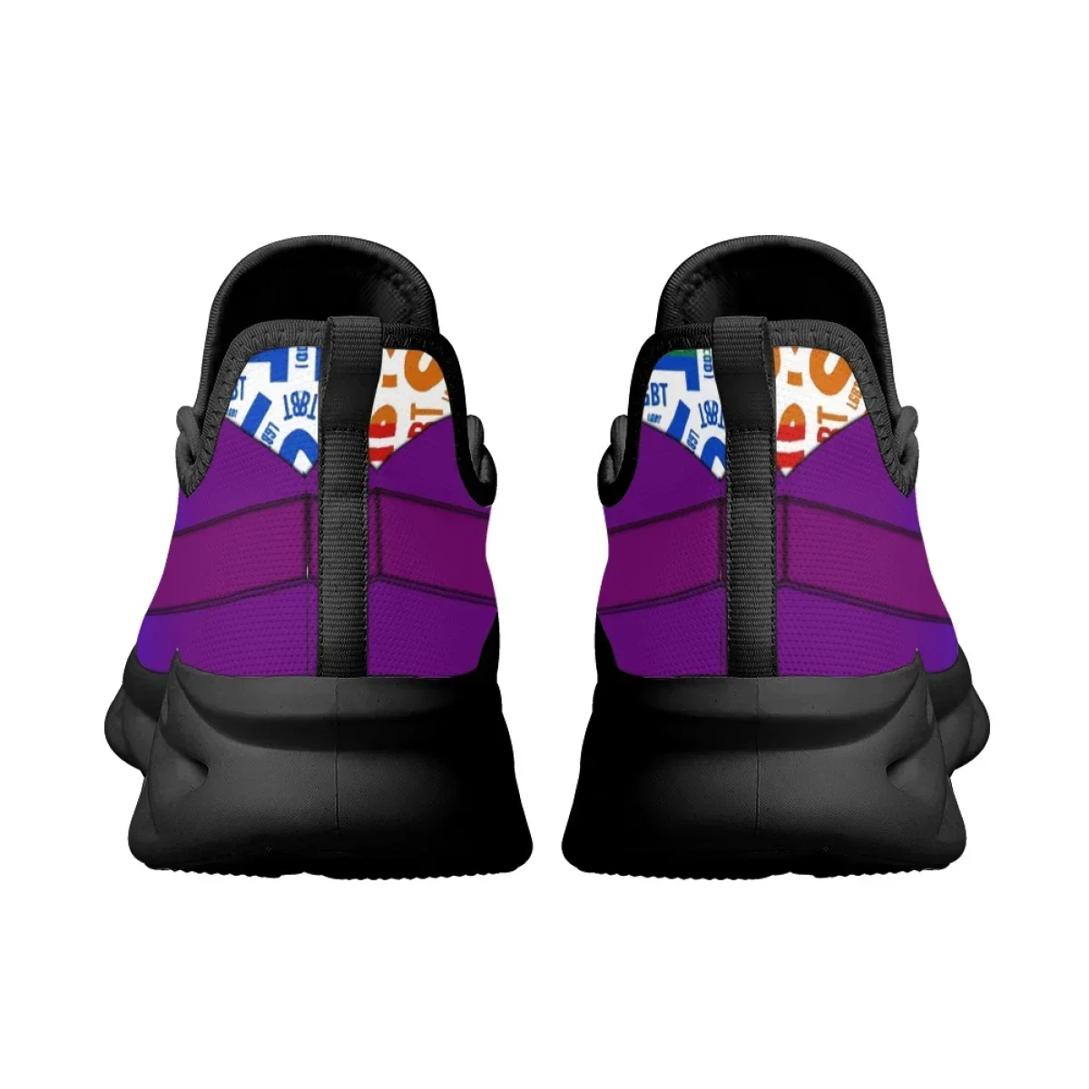 Colorful Pride LGBT Print Platform Shoes For Women Light Mesh Sneakers Female Rainbow Lips Pattern Running Shoes
