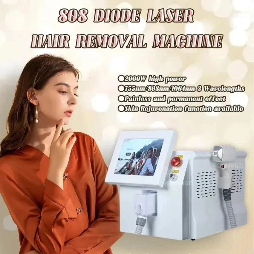 

2024 New Diode Laser 808NM Hair Removal Machine 808 755 1064nm Alexandrite Bars 3 Wavelength For Home and Salon 808 Remover