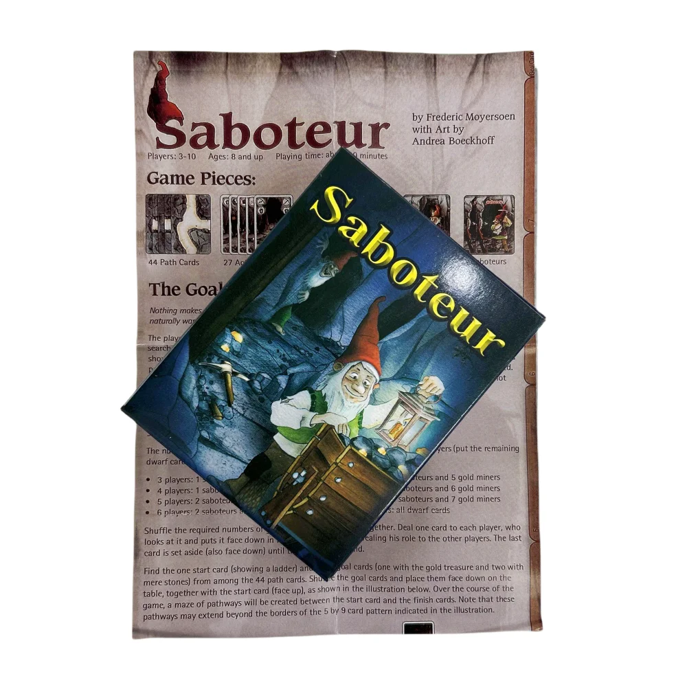 Board Game English Saboteur Board Game Cards For Families Party Dwarf Gold Mine Digging