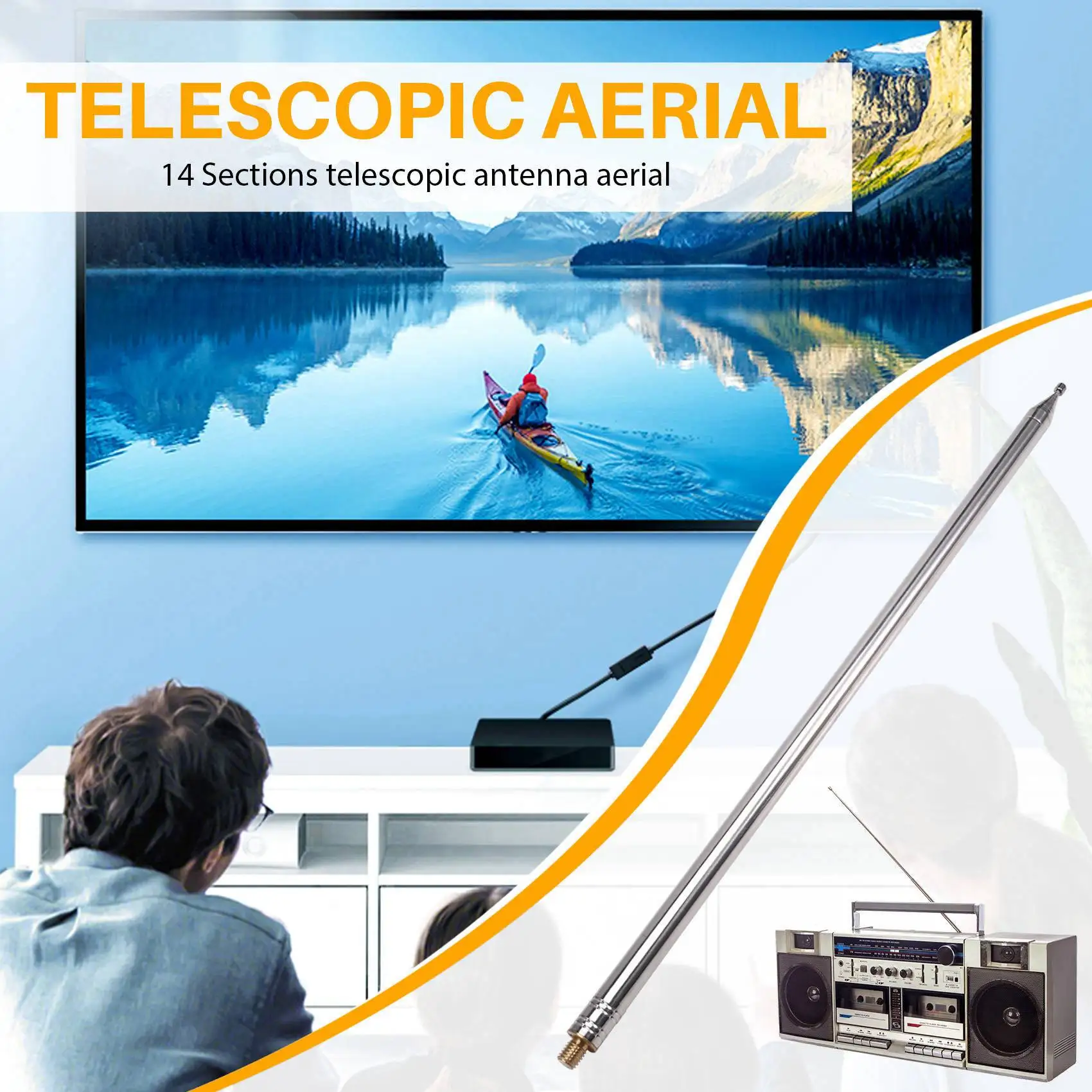 【NEWLY】5Pcs 5.6M 라디오용 휩 풀로드 안테나 포지티브 V 안테나 GP 안테나 텔레스코픽 안테나 DIY M10 단파 안테나