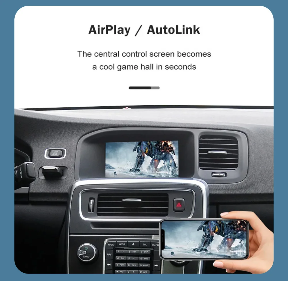 Kabelloses Carplay für Volvo, Android Auto, Airplay, Mirror Link, Auto-Zubehör, Modelle XC60, S60, V40, V60, Interface-Decoder-Box – Detail 6