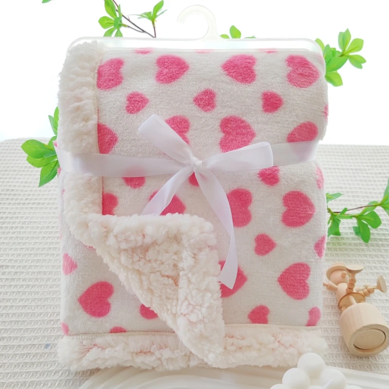 Baby Blanket Warm Fleece Thermal Newborn Soft Stroller Sleep Cover Baby Boys Girls Bedding Swaddle Wrap Kids Thick Blanket Quilt 4