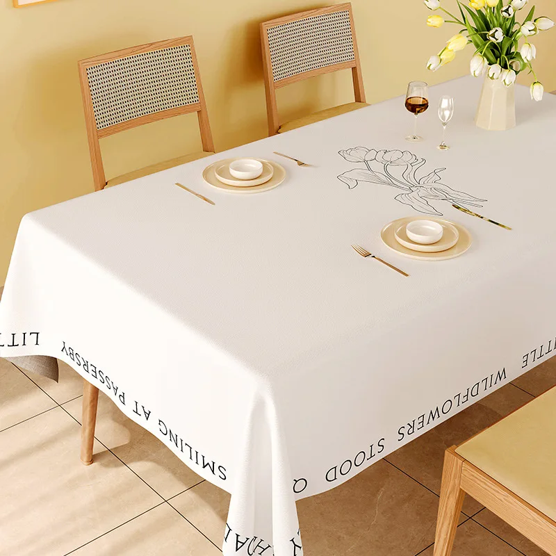 

50061 Household waterproof and oil proof grid tablecloth, wash free PVC rectangular dining table mat, square table, coffee table