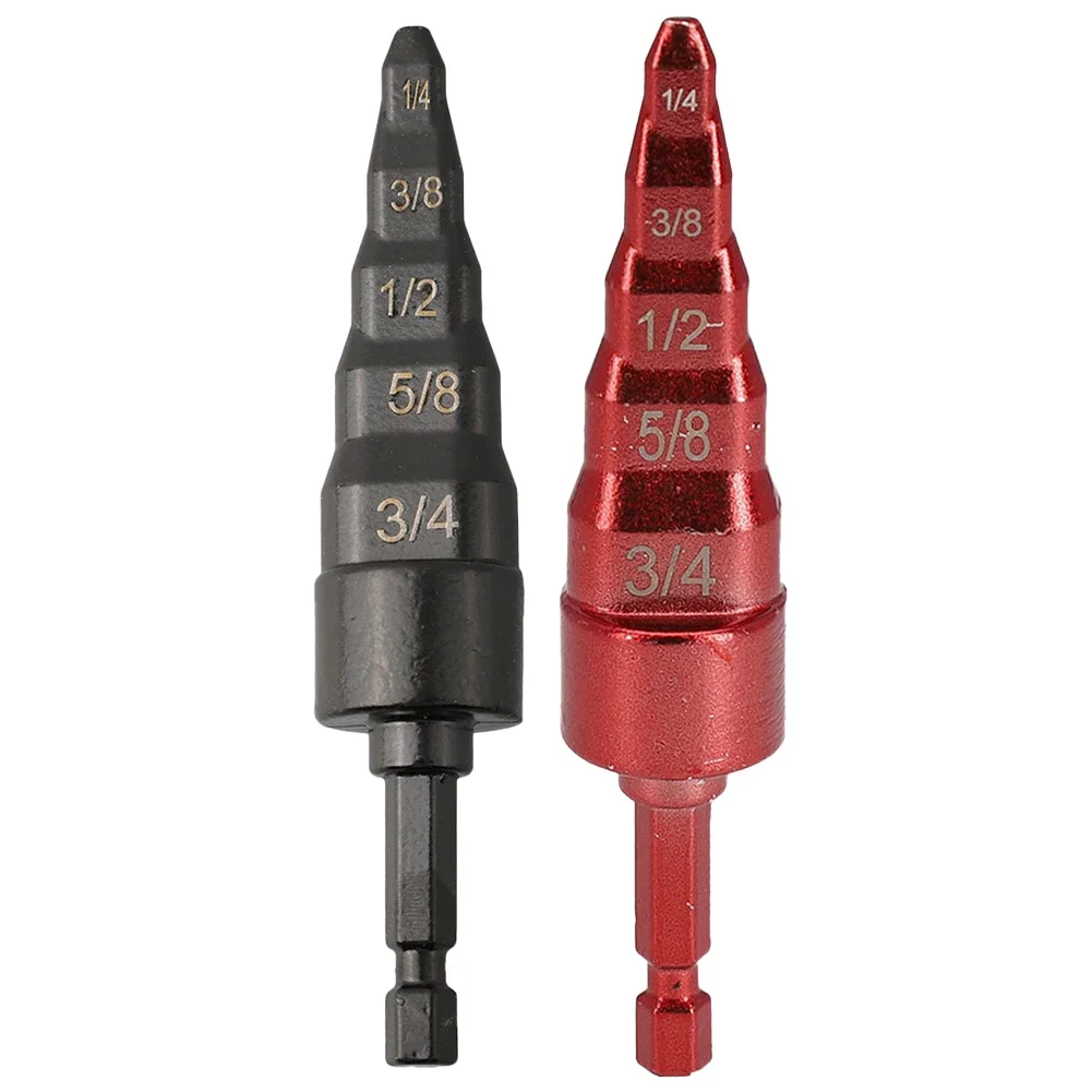 

2-1pc 5In1 Expander Air Conditioner Copper Pipe Swaging Drill Bit Set Hex Shank Electric Drill-Bit Flaring Tools 1/4 3/8 1/2 5/8