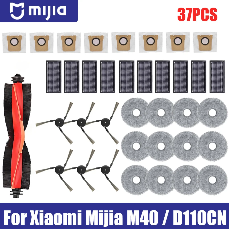 Für Xiaomi Mijia M40 / D110CN Vakuum Roboter Ersatz Wichtigsten Seite Pinsel HEPA-Filter Mopp Pads Staubbeutel Ersatzteile zubehör – Detail 1