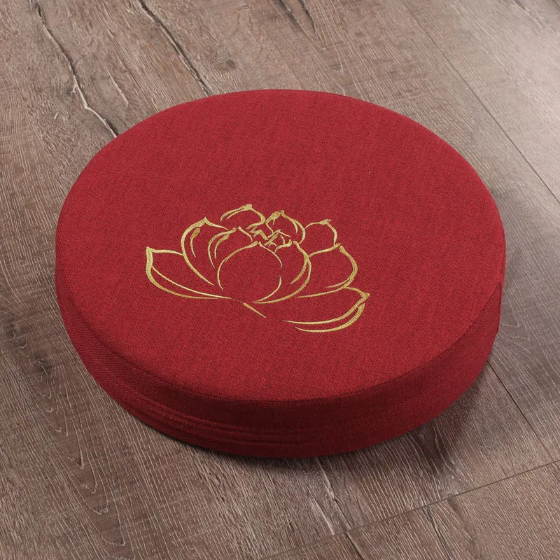 1PC Meditate Meditation PEP Hard Texture Linen Round Backrest Pillow Cushion Washable Yoga Floor Mat 40x6cm