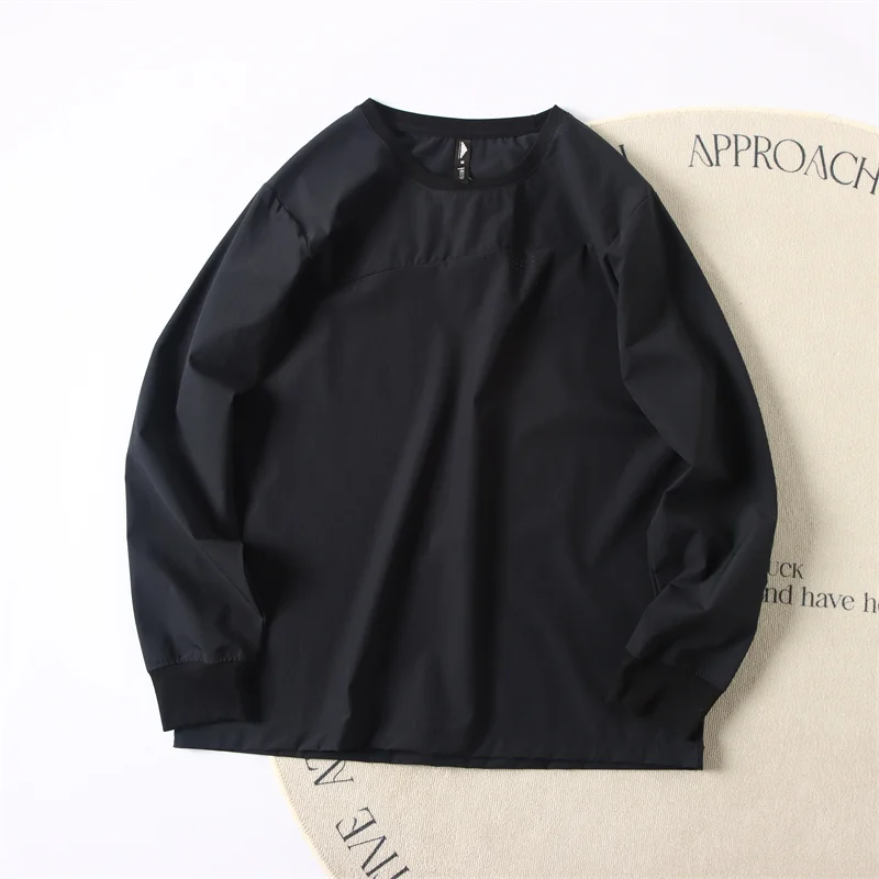 Elastic Comfortable Long Sve T-irt Men's Outdoor Casual Sports round Ne Faion Urban Sle Breathable Spring Autumn