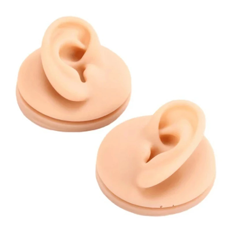 

1:1 Practice Jewelry Piercing Silicone Ear Model Professional Earring Ear Stud Display Tools Reused Body Jewelry Tools