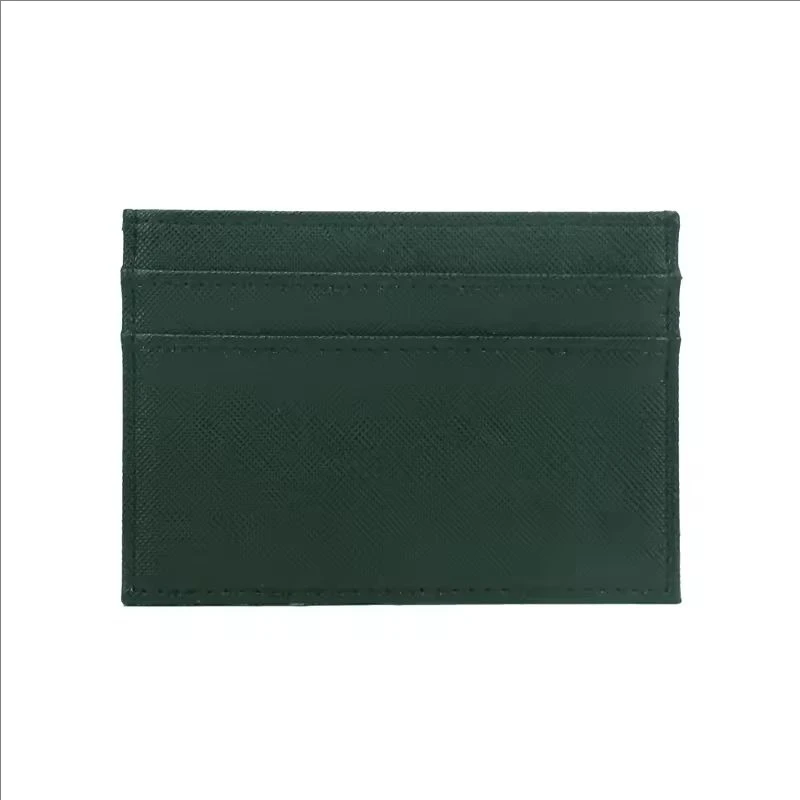 Personalized Initials Slim Leather Card Holder - Custom Monogram Name Wallet and DIY Gift