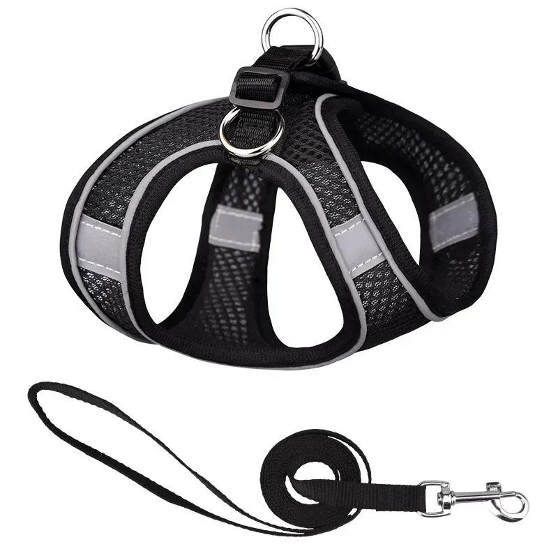 thumbnail image 1 of Arnés para perros, chaleco, collar para el pecho y gatos, cuerda ajustable, malla transpirable, ropa para perros, para caminar al aire libre, suministros para mascotas pequeñas y medianas, 1 of 5